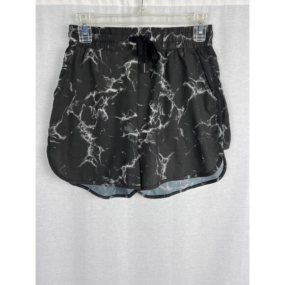 Buff Bunny Shorts Mila Black Onyx Marble Athletic Workout Running Sporty Active - Picture 1 of 5